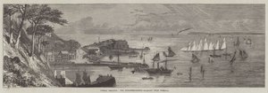 Torbay Regatta, de Schooner-Jachten vertrekken vanuit Torquay door Edmund Morison Wimperis